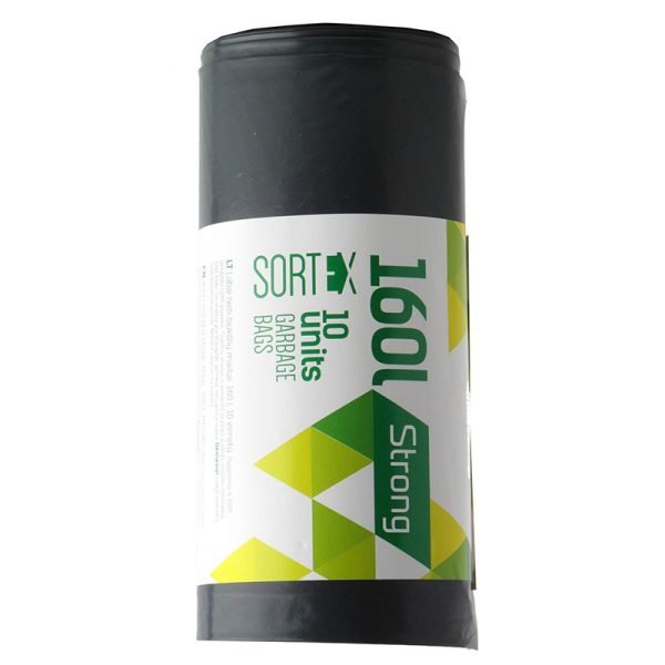 Šiukšlių maišai SORTEX, 160 L, 10 vnt.
