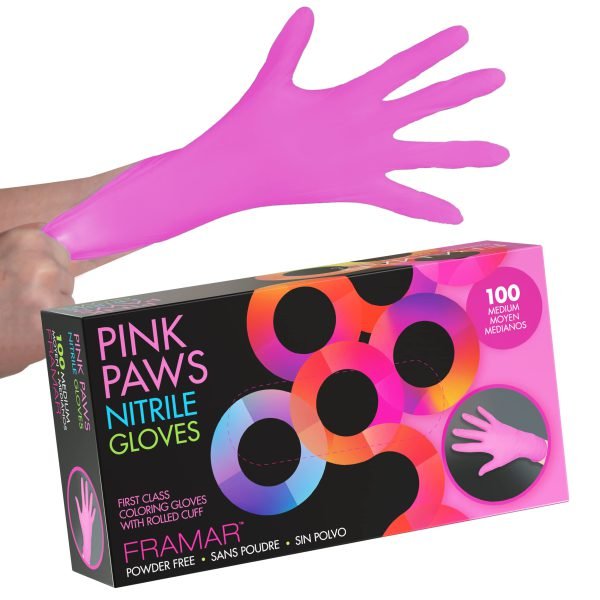 Berry gloves nitrilinės pirštinės rožinės M dydis (100 vnt.)