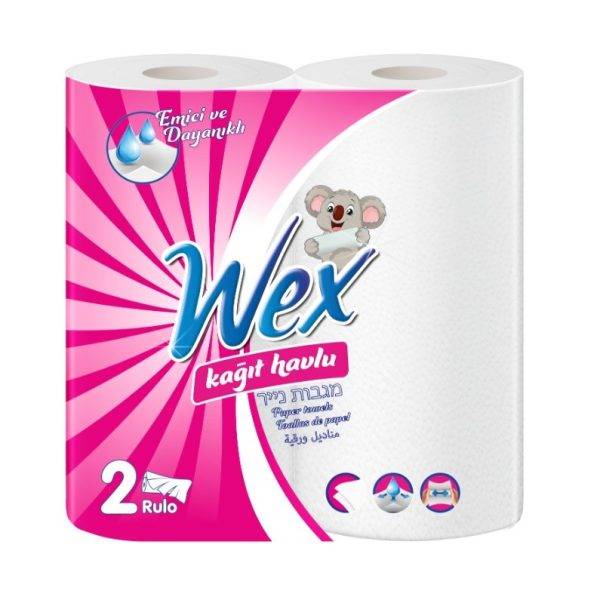 Popierinis rankšluostis WEX TOWEL 80 lapelių 2 Rulonai