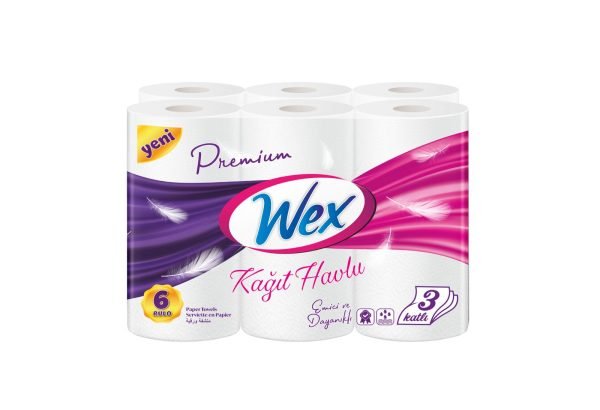 Popierinis rankšluostis WEX PREMIUM TOWEL 3 sluoksniai 6 Rulonai