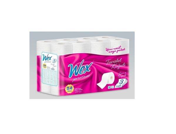Tualetinis popierius WEX PREMIUM TOILET PAPER 3 sluoksniai 24 rit.