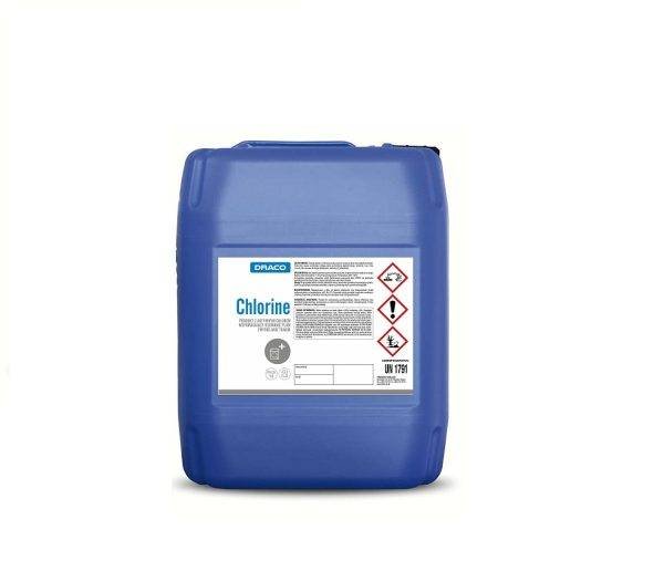 Skalbimo priemonė Chlorine, skirta balinti audinius, Draco, 5L